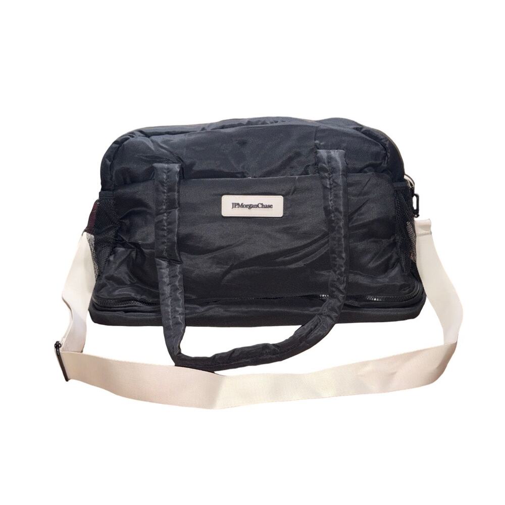 JP Morgan Black Travel Gym Duffle Banker Bag